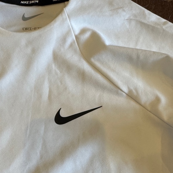 Nike White Men's Swim Rash Guard - Picture 2 of 4